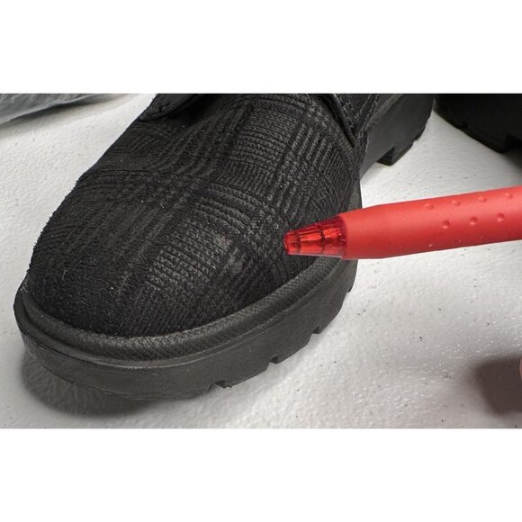 Clarks Calla Ruby Oxford 7M Blk Leather Lace Up Lug Sole Academic Preppy Career - Picture 3 of 12